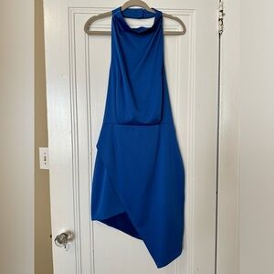 Elliatt Blue Open Back Asymmetrical Hem Mini